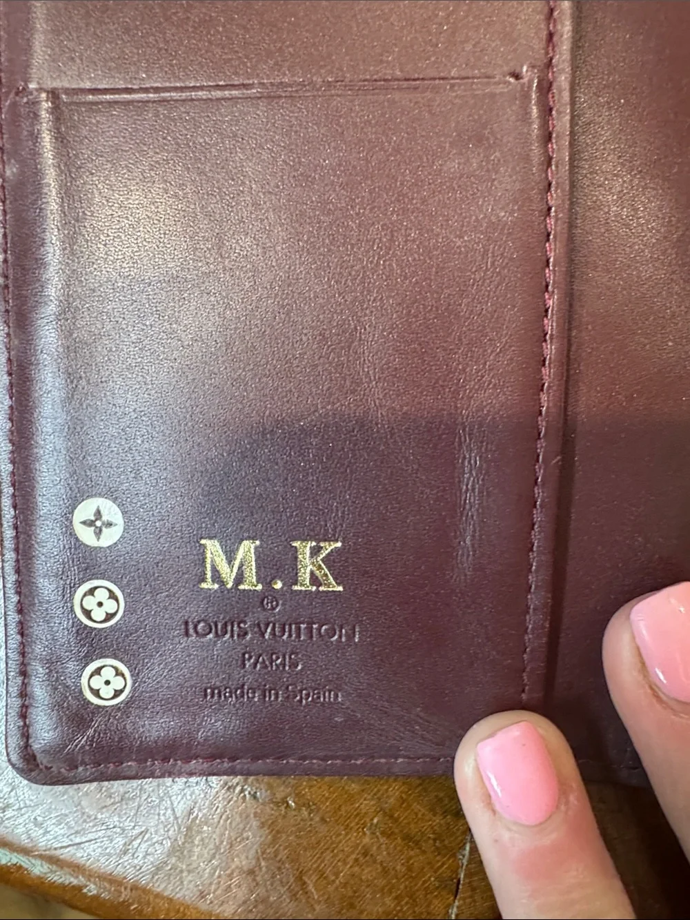 Louis Vuitton Patent Vernis Deep Burgundy Notebook Cover
